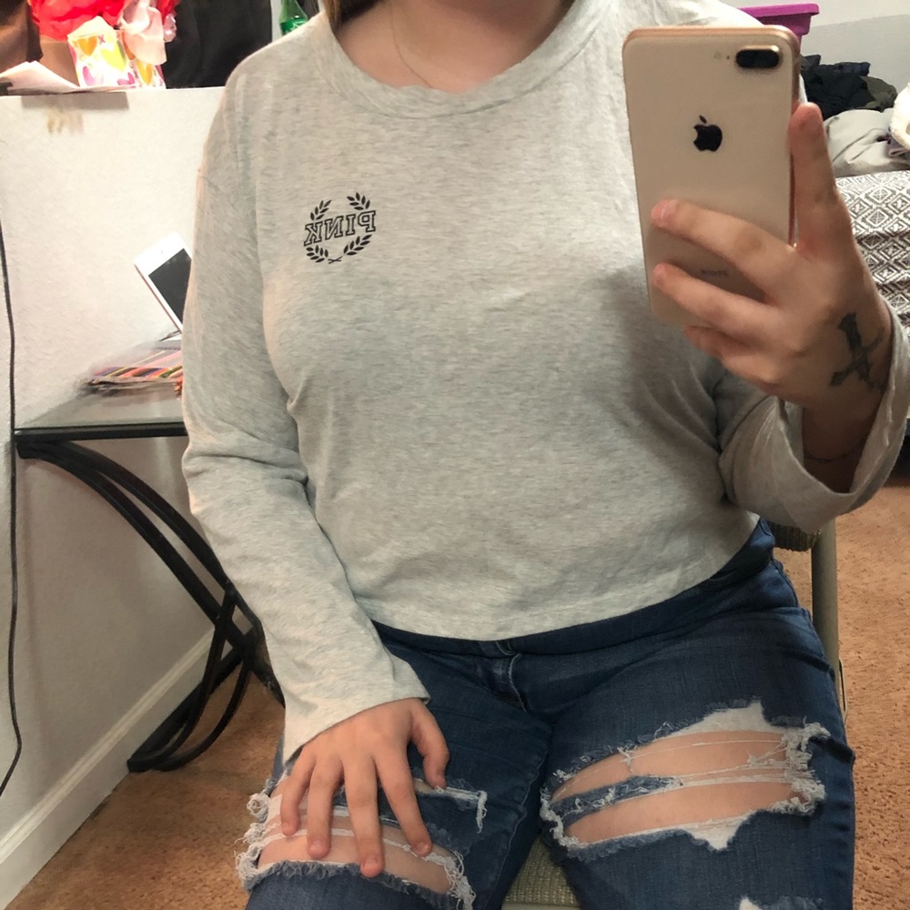 PINK cropped long sleeve